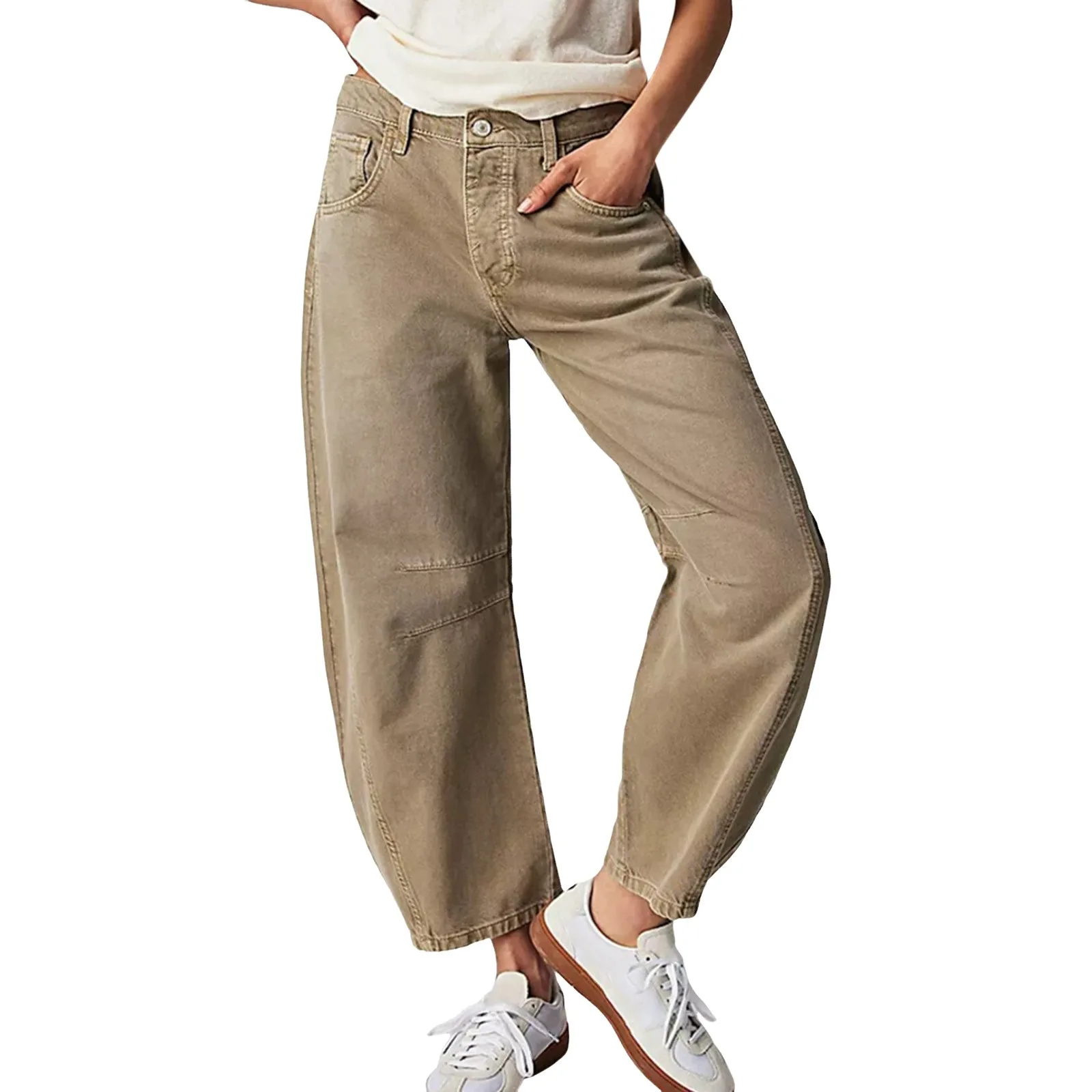 Women's Y2K Baggy Mid-Waist Wide-Leg Jeans – 90s Streetwear Style