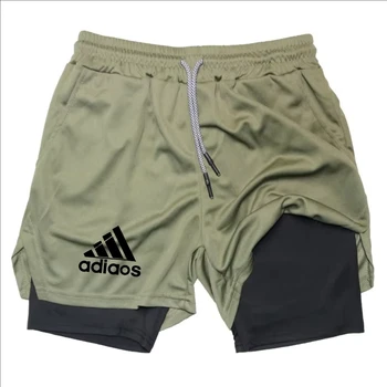 Men's compression shorts  running training sports shorts  summer gym  quick drying shorts in one 1