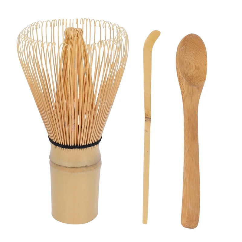 Set Da Tè Giapponese Matcha (3 Pezzi)-Cucchiaio Da Tè Con Frusta In Bambù Matcha,-Kit Per La Cerimonia Del Tè