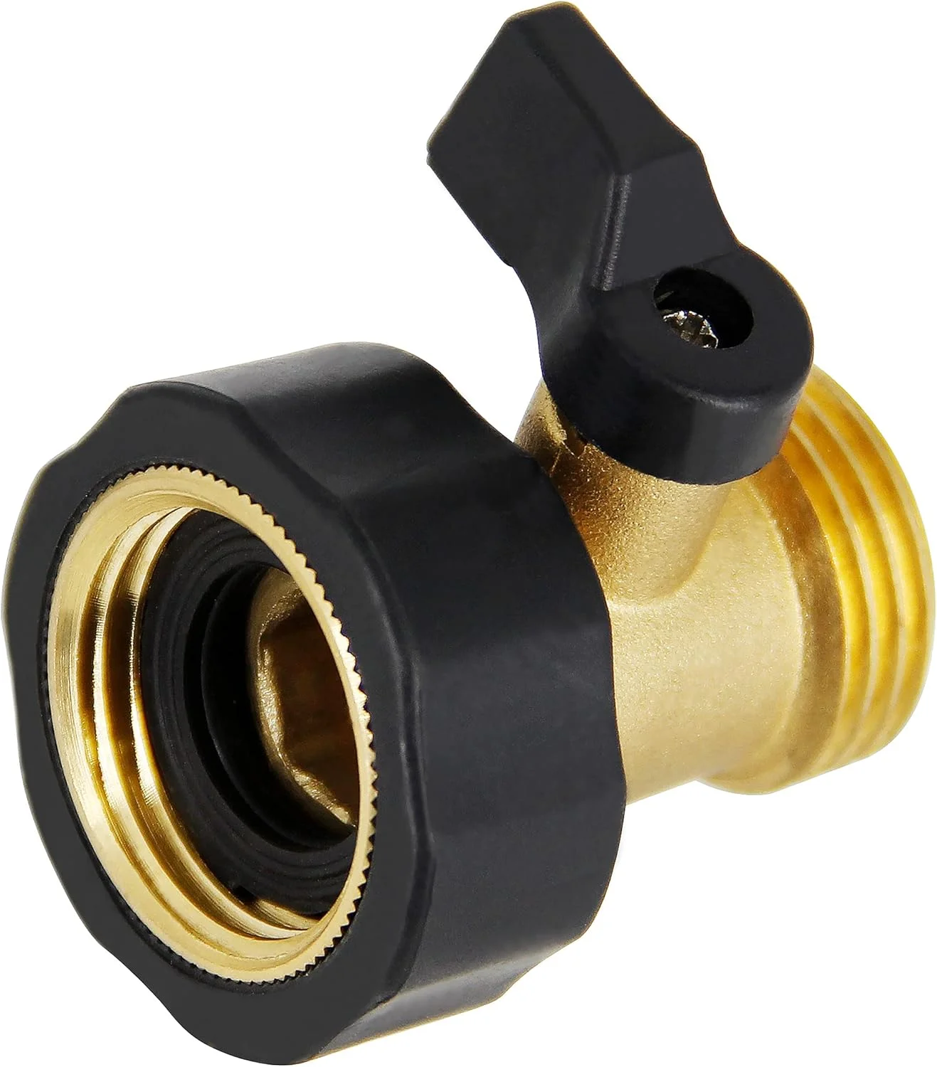【Best SKU活动价 Guaranteed】 Bulk orders only. Contact customer service.One-way Brass Hose Connector with Valve Garden Hose Shut-off Valve.