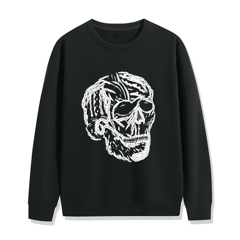 

2023 Autumn Winter Fashion New McQueen Hoodie Classic Black White Skull Print Crewneck Hooded Sweatshirts Multi-style Pullover
