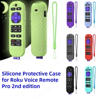 Silicone Case Protective Cover For Roku Voice Remote Pro 2nd Edition RCB1R /RCOS1 TV Remote Control Sleeve Protector Dustproof 1