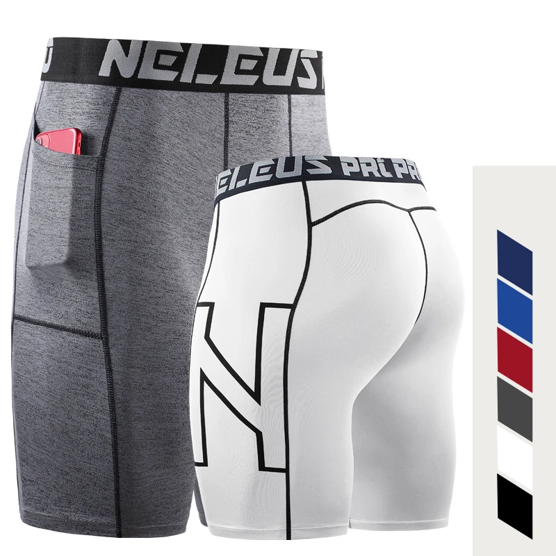 Men's Running Shorts With Pocket Tights Fitness Gym Wear Quick Drying Skinny Bottoms Football Basketball Leggings M L XL 2XL 3XL sports shorts