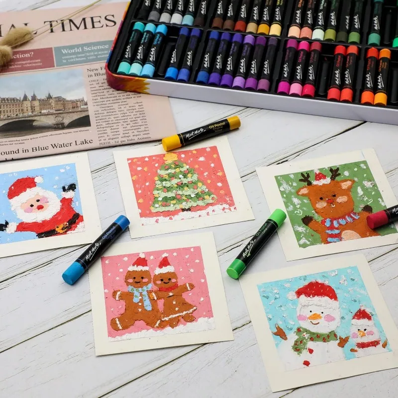 Mont Marte Oil Pastels Signature 12/36/48 Colors Art Vibrant Oil Pastel Set, Great Blending and Layering Coloring and Sketching