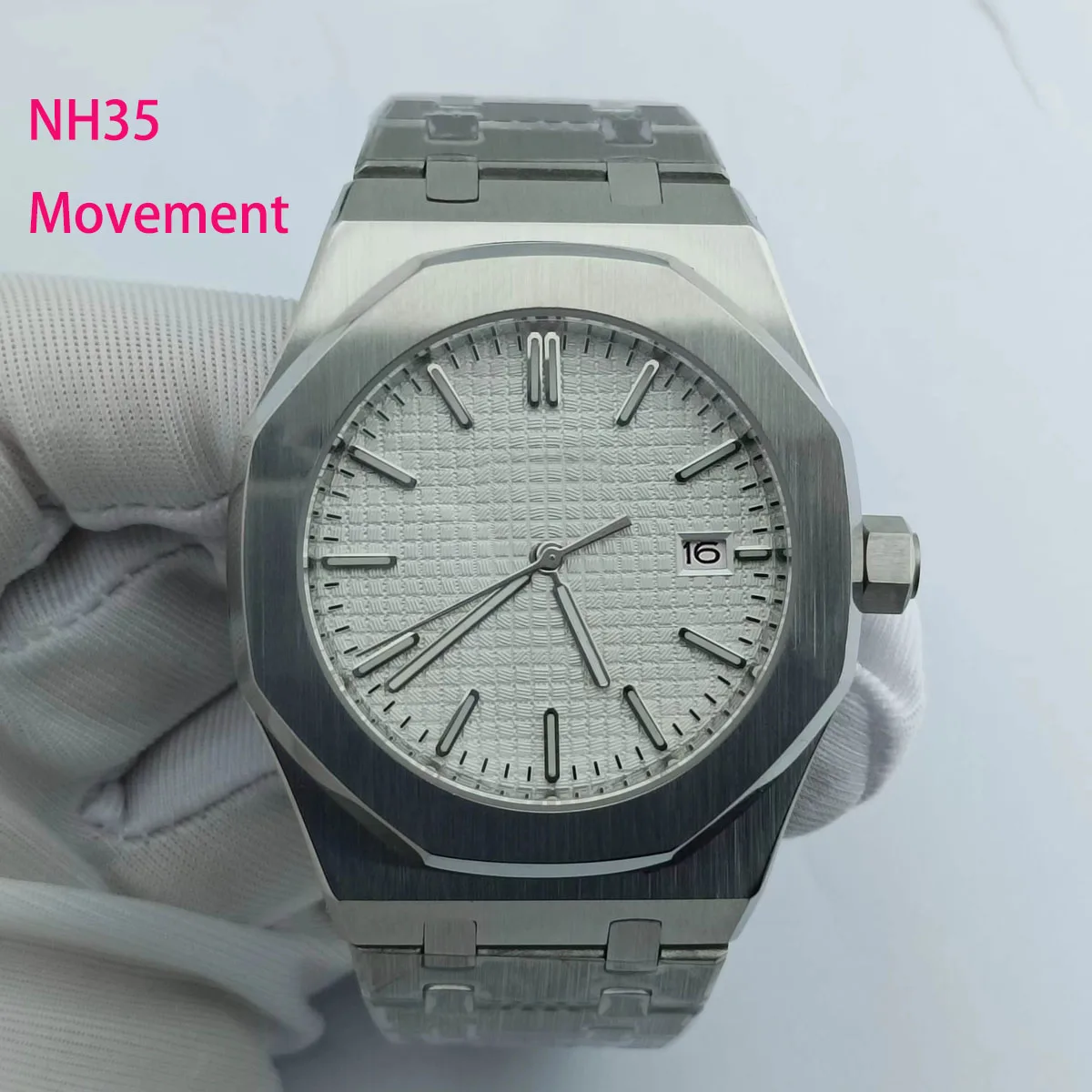 31.8 다이얼 스테인리스 스틸 케이스 스트랩, NH35 무브먼트에 적합, 42mm