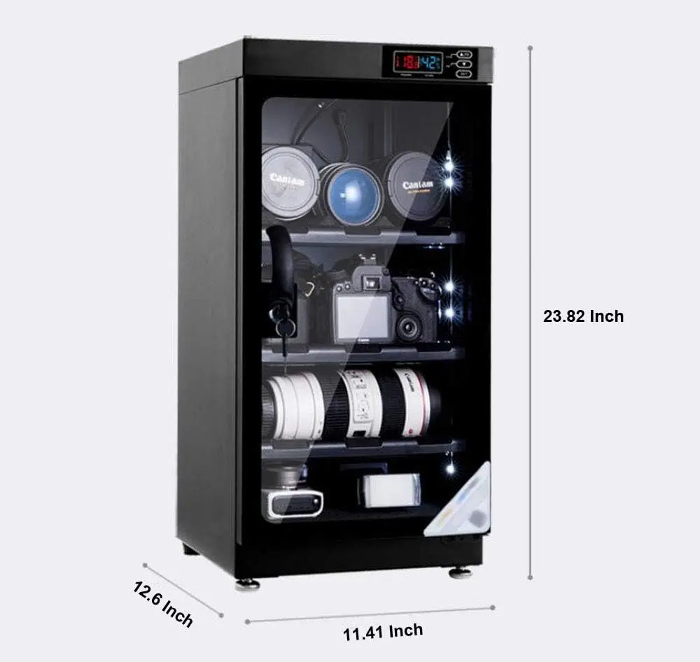 50L 4 Layers Camera Dry Cabinet Digital Control Camera Lens Dehumidifying Dry Cabinet Noiseless Camera Lens Storage Box 3
