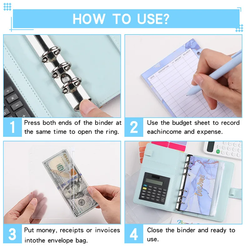 Marble, Money Organizer, Budget Planner, Binder com