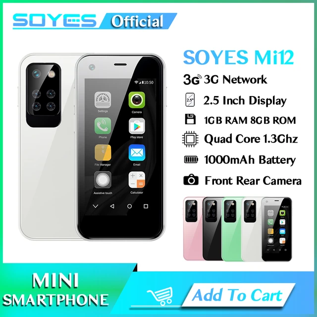 Super Mini-Smartphone 3G SOYES XS13, Quad Core, Android 6,0, Sim Dual,  teléfono móvil pequeño