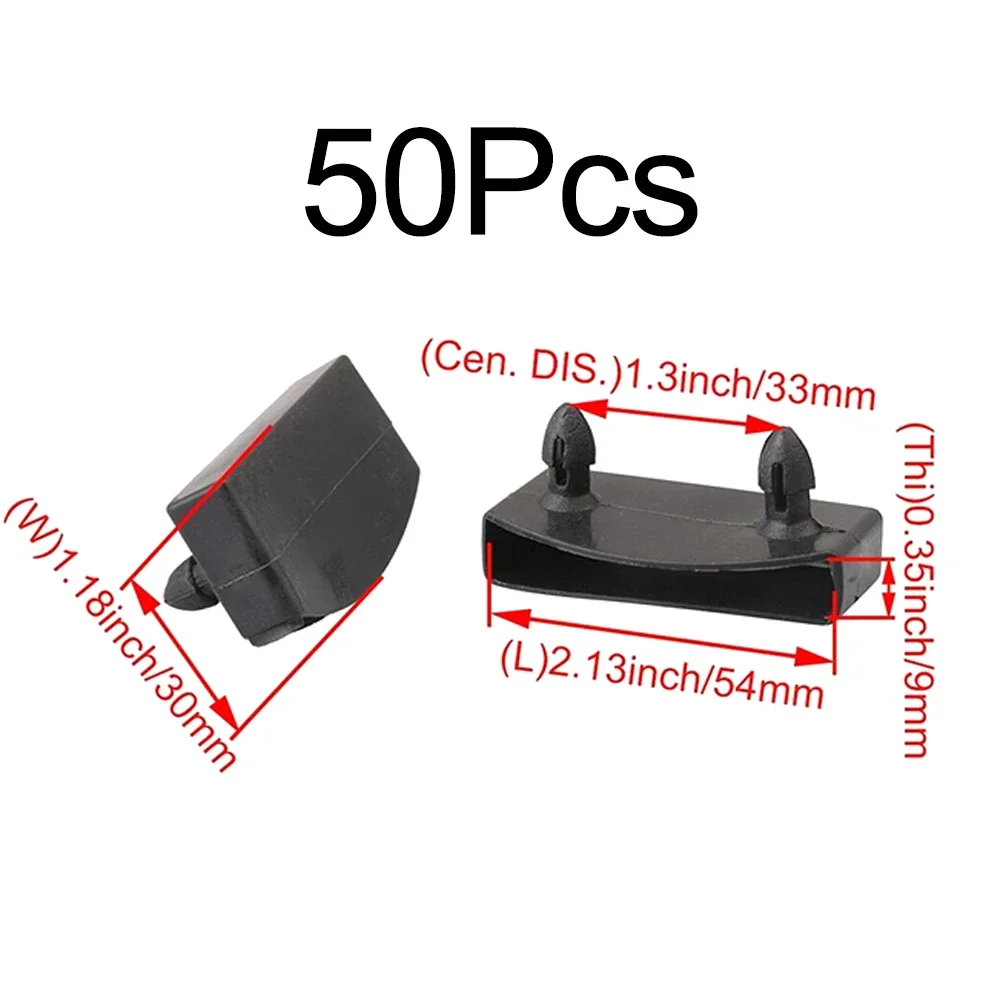 Plastic Bed Slat End Caps Holders 50pcs Sofa Bed Slat Sides Centre Cap Replacement 55mm Holding Securing Furniture bed slats connectors