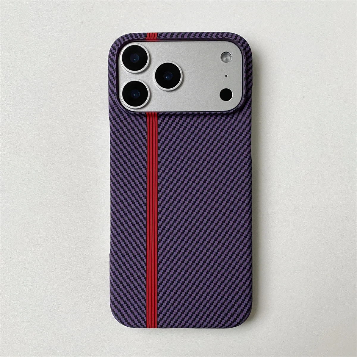 Elegant Carbon Fiber Kevlar Pattern Shockproof Retro Leather Phone Case