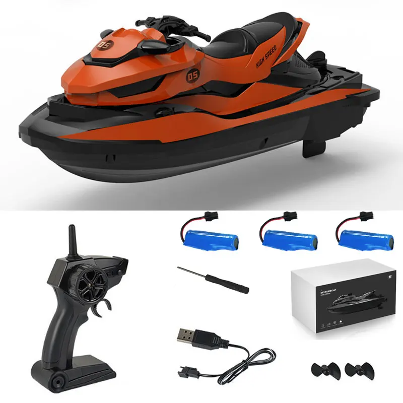 Racing RC Boat High Speed Radio Remote Control Speedboat Waterproof Rechargeable Electronic Motorboat For Pool Game Kids Gift 3