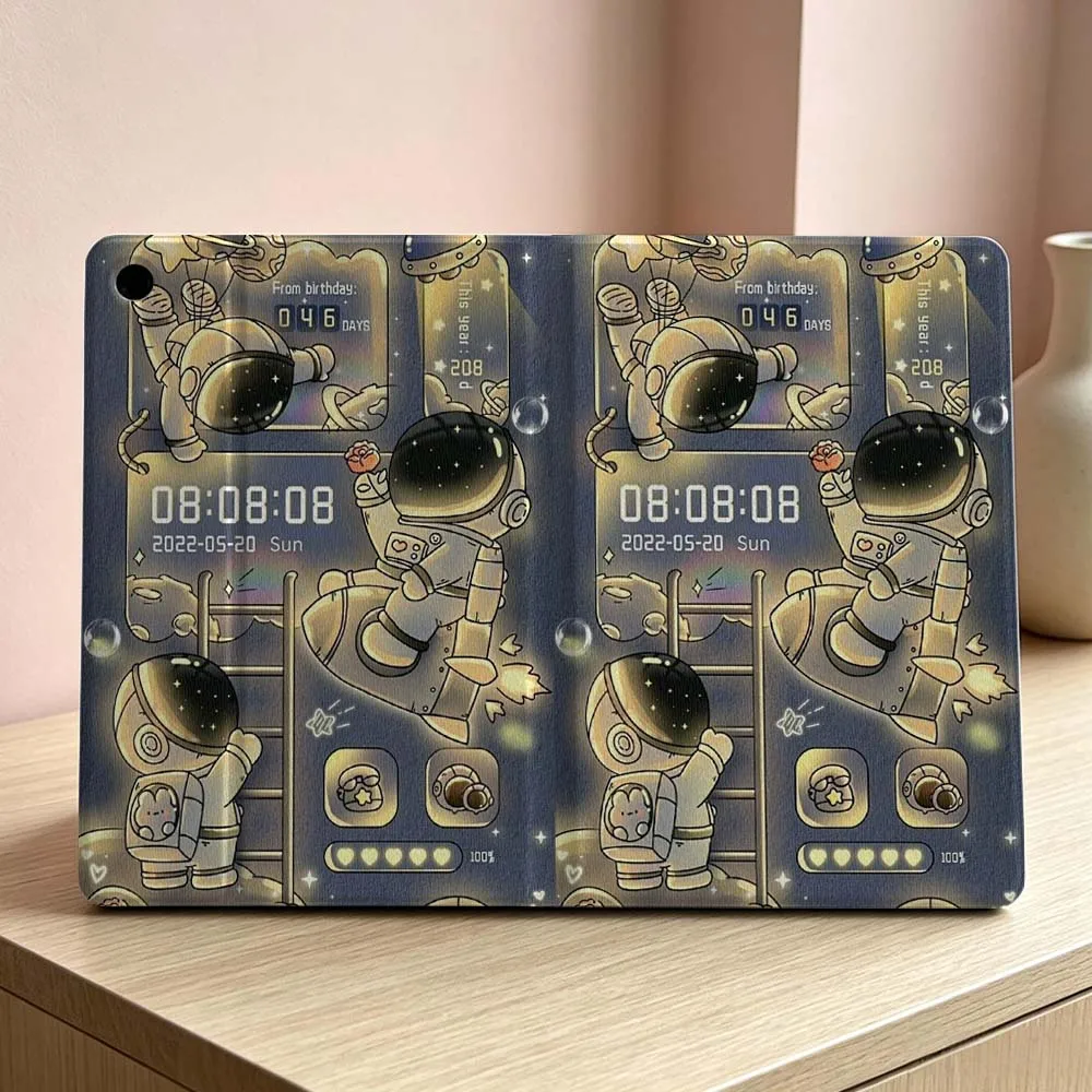 Glittering Astronaut Pattern Soft Tablet Case