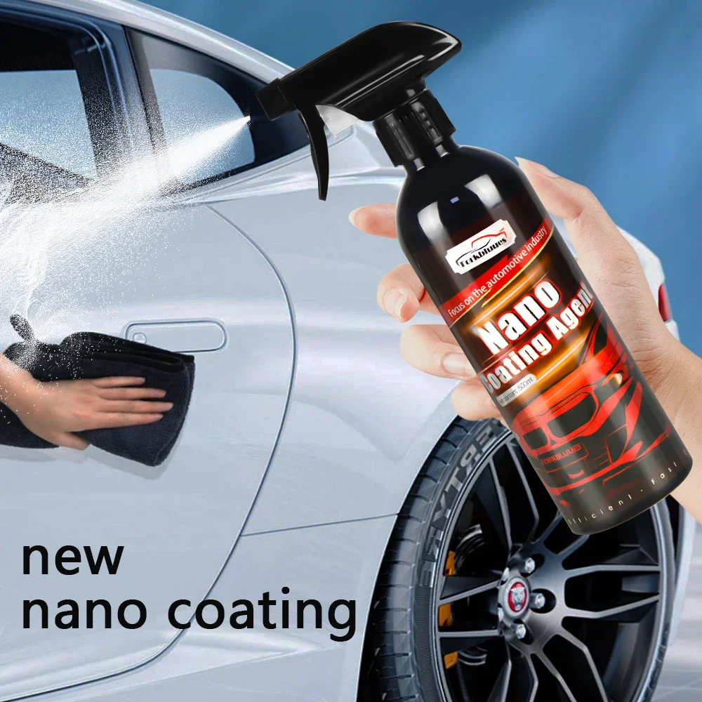 Auto Paint Coating Spray 10H Ceramic Car Coating 500ML 9H Nano Liquid Glass Plated Crystal Hydrophobic Waterproof Polishing Paint Hardness Car Polish Wax