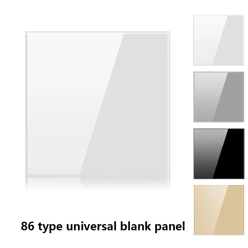 Placa Branca Oclude o Painel com Instalar a Placa do Ferro Vidro Moderado Cristal Soquete do Interruptor Placa Branca 86 mm 86 mm a