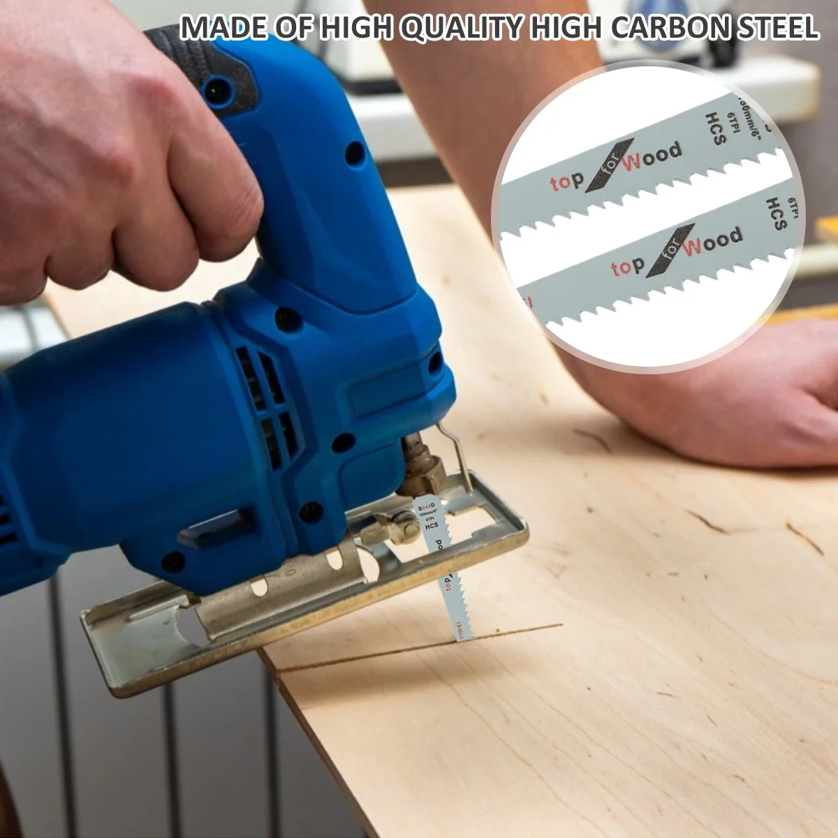 5Pcs Reciprocating Jig Saw Blades For Cutting Wood Metal