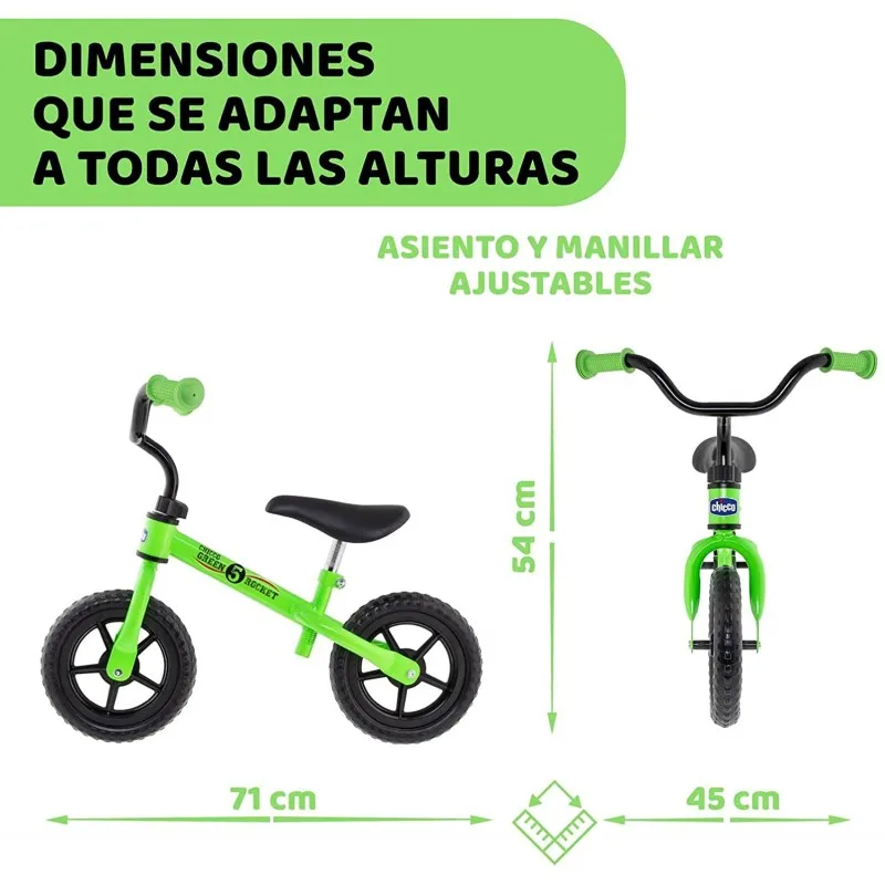 Chicco Bicicleta sin Pedales First Bike Para Aprender a Mantener el Equilibrio con Manillar(Niños de 2 a 5 Años) - Regalo de Navidad