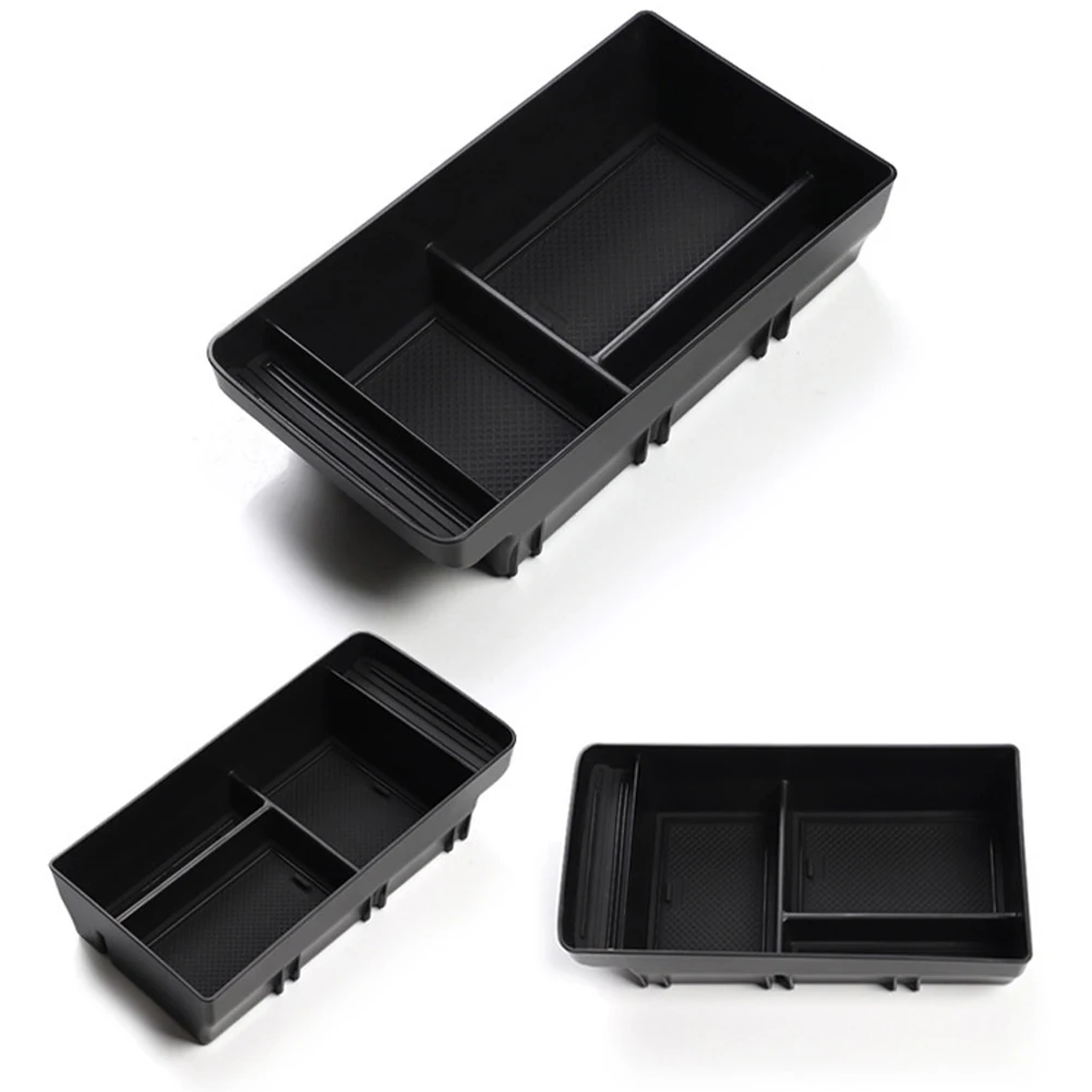 

1pc Car Armrest Box Storage Box Tray Accessories ABS Black Center Console Armrest Box For ID.3 2021-2024 High Quality