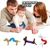 4Pcs Pop Tubes Spring Dog DIY Stress Reducing Toys for Children's Puzzle Grasp Sensory Cultivation Birthday Gift Toys for Kids 6