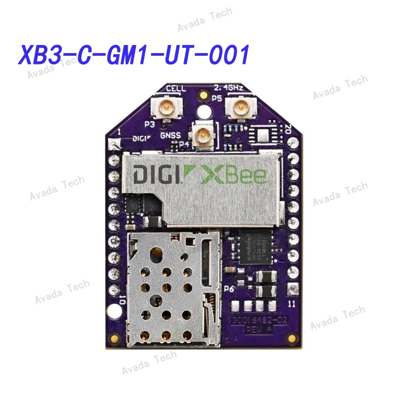 

XB3-C-GM1-UT-001 Multi protocol module Digi XBee 3 Low Power LTE-M/NB IoT GNSS Telit ME310G1-W1 No SIM