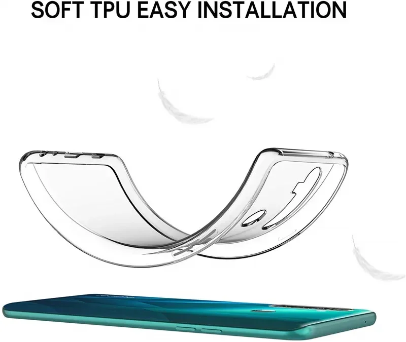 Clear Shockproof Silicone Phone Case - Transparent and Soft Protective Cover
