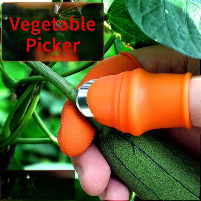 Kitchen Garden Picking Finger Cover Peeling Vegetable Picking Bean Thumb Knife Finger Protector Black Kitchen Accessories Tools