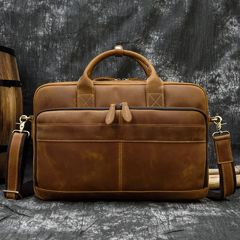 Laptop Bag 17 - Premium Leather (No. 1)