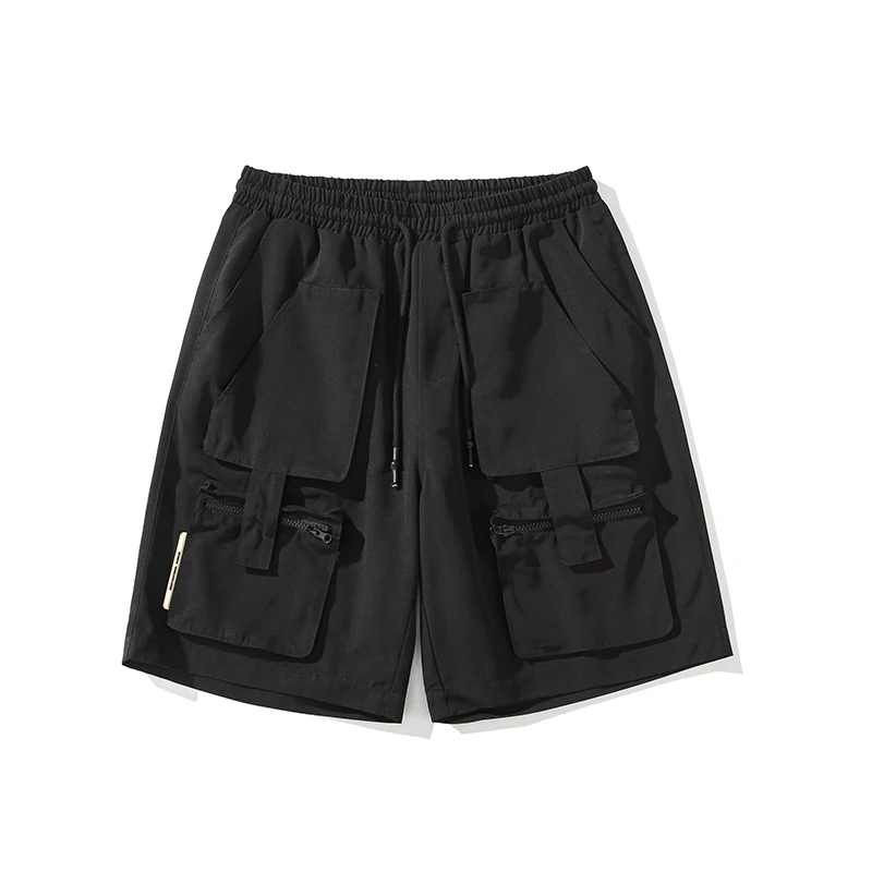 Summer Plus Size Mens Shorts Solid Color Japannese Style Straight Wide Leg Pants Man New Casual Loose Short