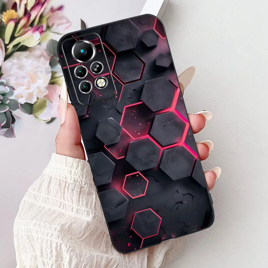 Sleek Black Silicone Soft Back Phone Case - New Design