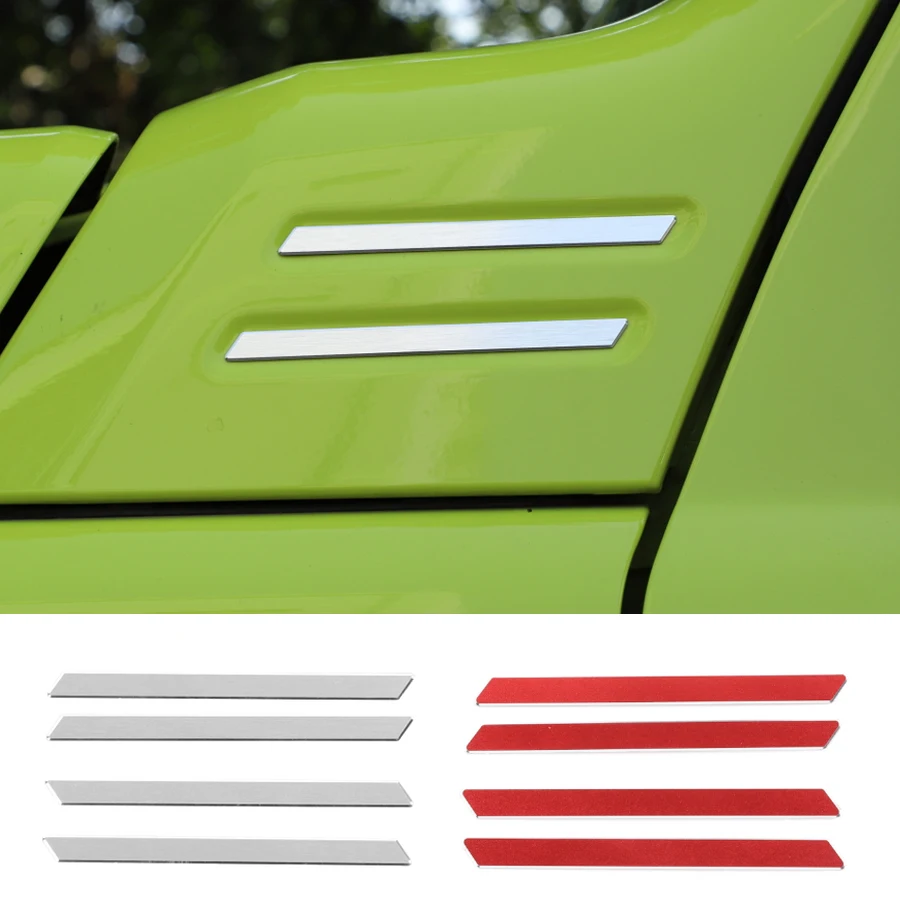 

NHAUTP 4Pcs/Set Aluminum Alloy A-pillar Corner Trim Strip For Suzuki Jimny 2019 2020 2021 20200 Exterior Car Sticker