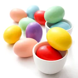 1PC Natural Wooden Simulation Eggs DIY Creative Easter Egg Educational Kitchen Cooking Toys Easter Decoration For Home Party