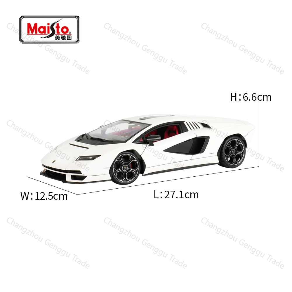 Maisto 1:18 Lamborghini Countach LPI 800-4 스포츠카 정적 다이 캐스팅 차량 Collectible Model Car Toys