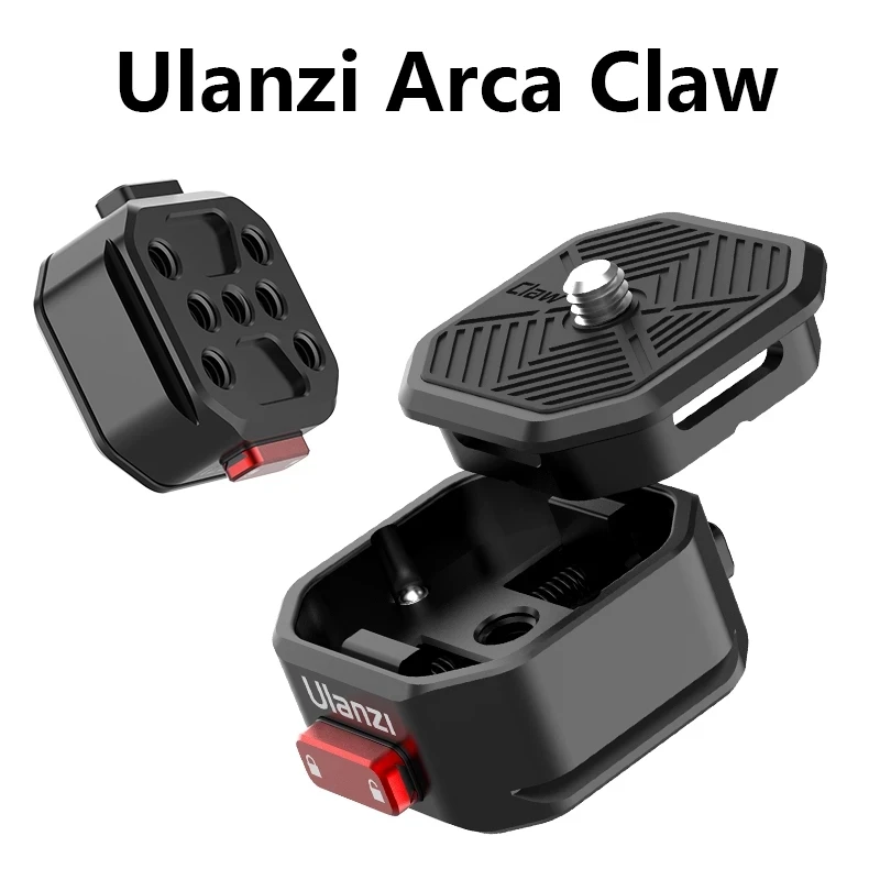 Per Ulanzi Claw Arca Swiss Quick Releae Plate Mount 1/4 ''Treppiede Monopiede Gimbal Base Mount Sistema Di Commutazione Rapida Per Dslr Gopro 12