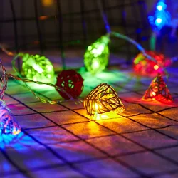 Enchanting LED Leaf Garland Fairy Lights for Festive Home and Wedding Décor (Multicolor 2Pcs)
