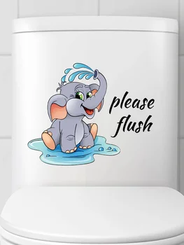 Toilet seat sticker Cartoon elephant 2