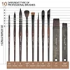 Dainayw 10 Pcs Watercolor Painting Brush Set Mop Organic Blue Squirrel Horse Hair Paintbrush Multi-Function Acrylic Art Supplies 3