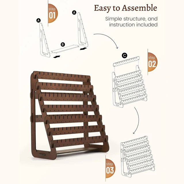 87851-24b18c.jpg Support organisateur d'accessoires à 7 niveaux, grande capacité, présentoir de boucles d'oreilles et de bijoux, support de rangement pour filles et femmes, Table de vanité pour chambre