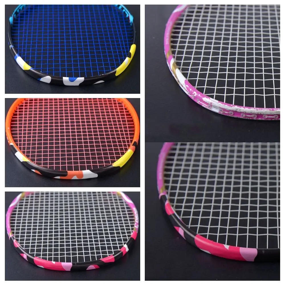 

PU Badminton Racket Head Sticker 1.7*25cm Multi-color Frame Protective Tape DIY Camouflage Racquet Frame Protector Sticker