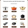 Electric Hot Plate 2200W Portable Electric Stove Countertop Infrared Single Burner For Home,Adjustable Temperature Easy to Clean 6