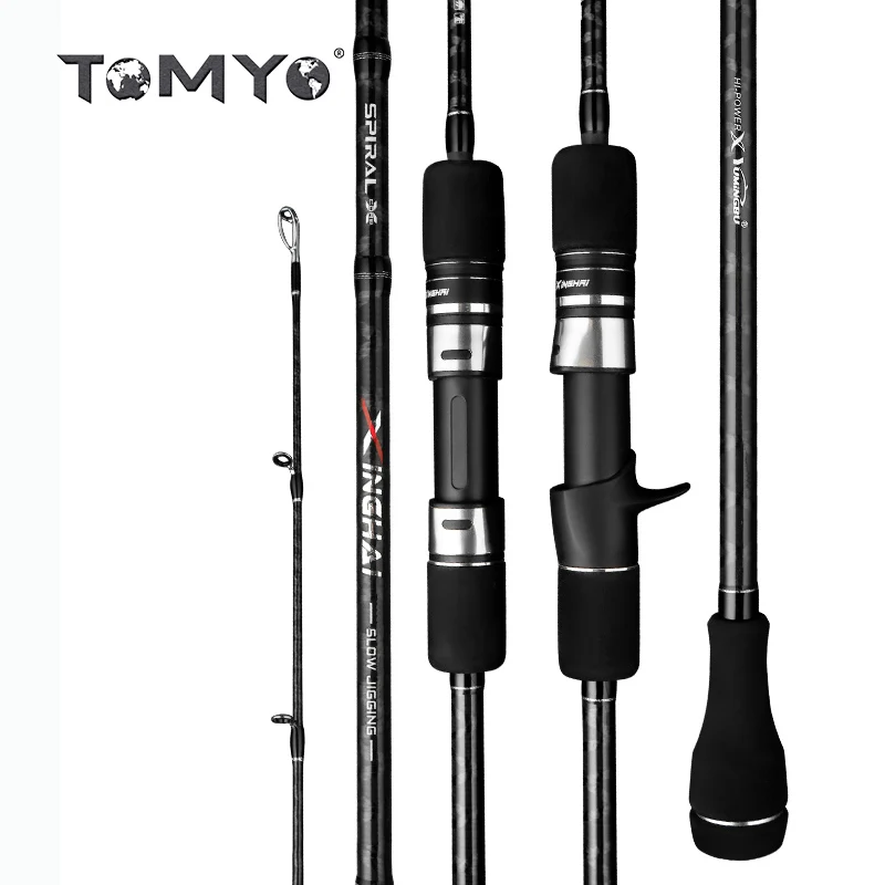 

ToMyo 6'and 6'6Ft 2Sections Slow Pitch Jigging Rod Toray Carbon Fiber Fishing