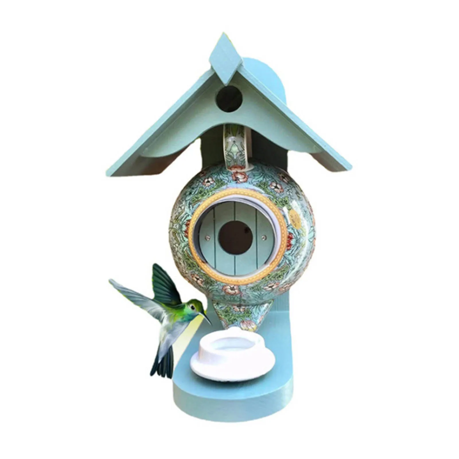 Tetera para pájaros y comederos colgantes, casa para pájaros colibrí colgante, comedero para pájaros salvajes