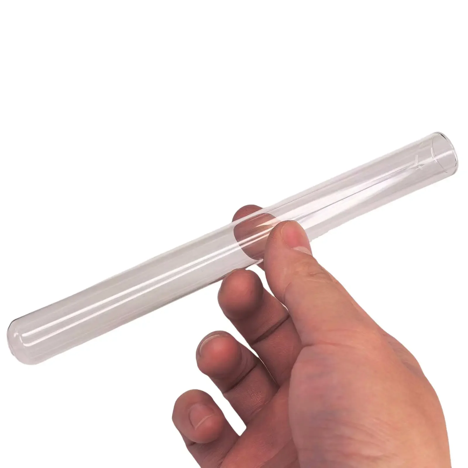 Set of Glass Flat Mount Round Bottom Lab Test Tubes (Multiple Sizes Available)
