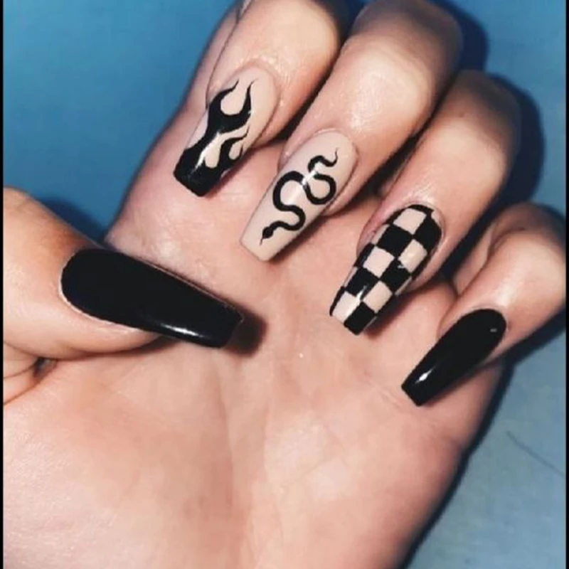 Houndstooth 3D Nail Decals
