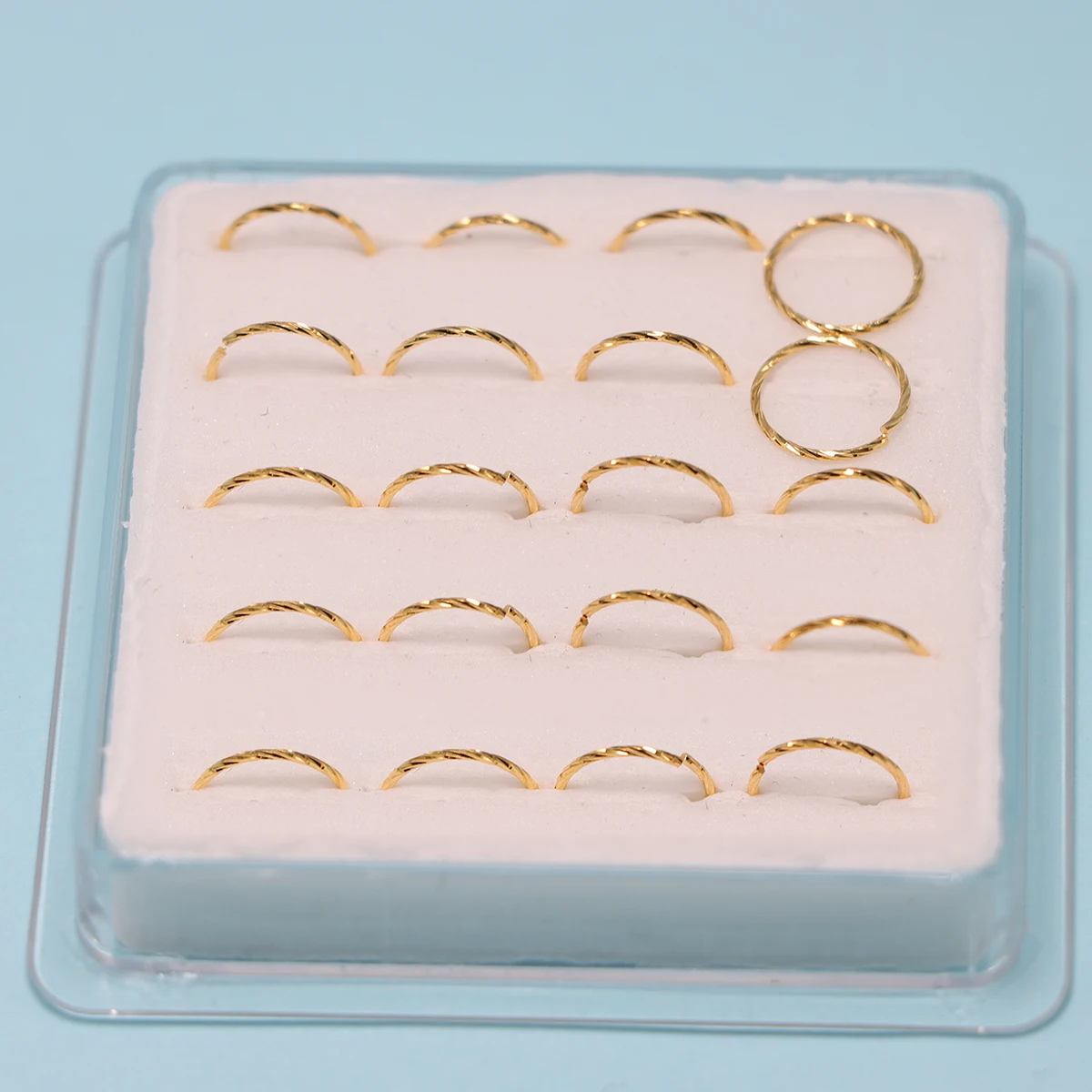 20pcs/pack 925 Sterling Silver Twist Nose Ring Cartilage Tragus Helix Lip Body Piercing Jewelry 6mm 8mm 10mm nose piercings