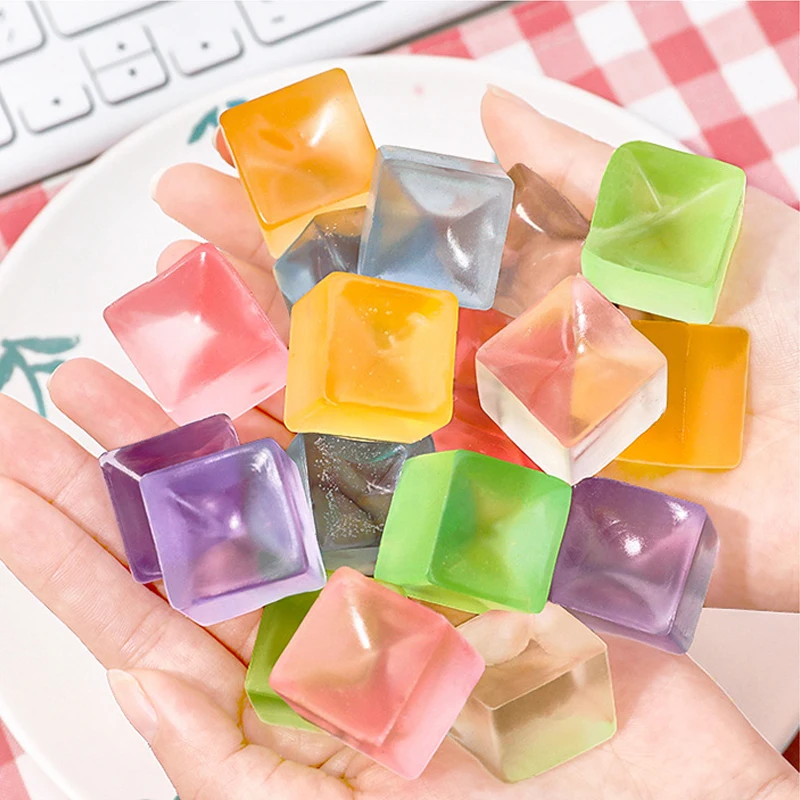 Cubo Anti-Estrés De Hielo – Juguete Sensorial Elástico Con Efecto Calmante, Portátil Para Niños Y Adultos