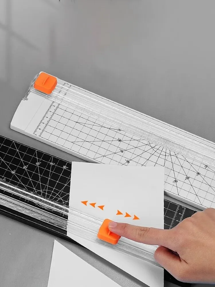 Paper Cutter Home Office Small A4 Portable Manual Bidirectional Paper Cutting Machine Photo Card Payslip Multifunctional Tool