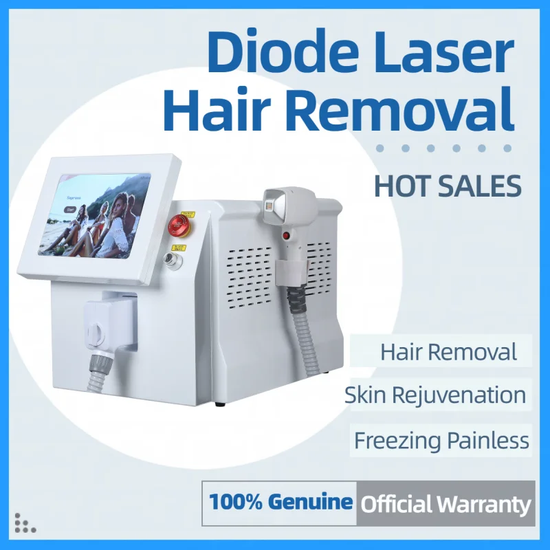 

Ice Platinum 808nm Diode Laser Hair Removal Machine 755 808 1064 wavelengths Professional Permanent Painless Hair Removal Device