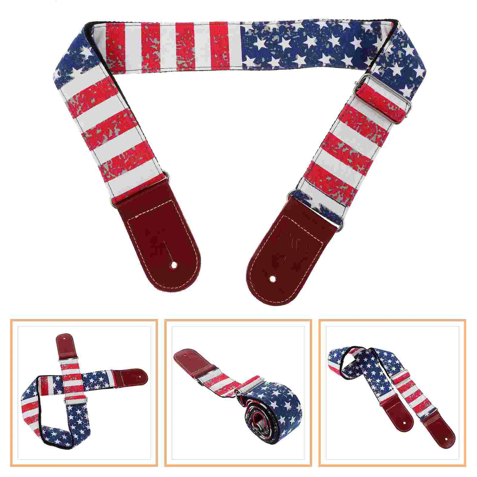 

Electric Guitar Accessories Printed Strap Musical Instruments Adjustable Bass Sling