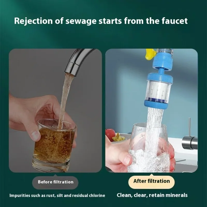 Water Faucet Household Kitchen Home Faucet 360° Rotation Mini Kitchen Tap Water Clean Purifier Filter Filtration Cartridge