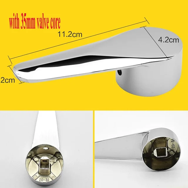 Accessori per rubinetti da cucina per bagno Interruttore per serbatoio doccia Valvola per acqua calda e fredda Maniglia singola Rubinetto di ricambio Maniglia in metallo 2