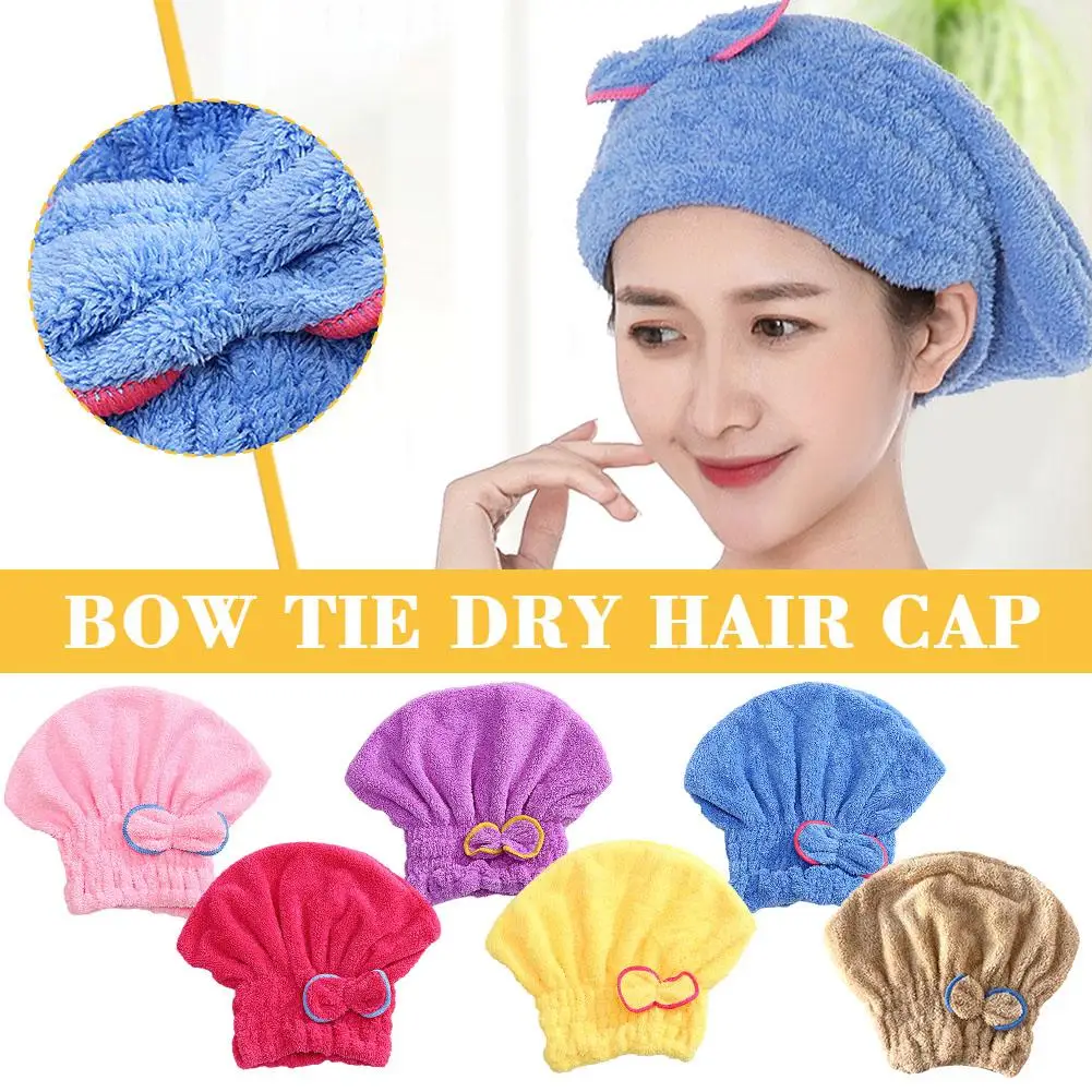 

Women Hair Drying Hat Quick-dry Hair Towel Cap Hat Absorption Towel Cap Dry Solid Microfiber Hair Turban Cap Bath Super Hat V7u7